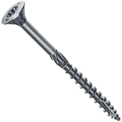 Vis bois Rocket charpente tête plate large Torx zingué filetage partiel