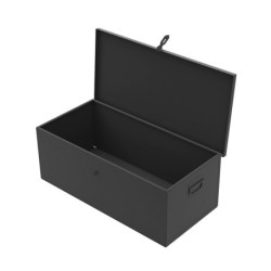 Coffre de chantier gris avec plateau