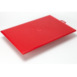 Taloche PS rectangulaire rouge manche bois
