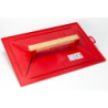 Taloche PS rectangulaire rouge manche bois