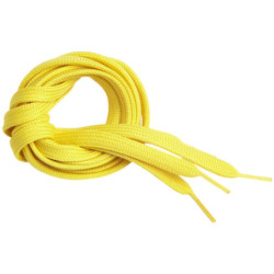 Lacet plat thermo jaune 100 cm