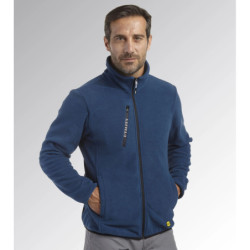 Sweatshirt Pile FZ blue Dark Denim