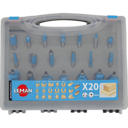 Coffret alu de 20 mèches carbure queue de 8 mm