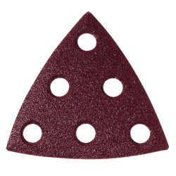 Disque abrasif velcro triangle multi-usage 6 trous