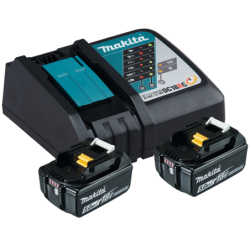 Pack 2 batteries BL1850 + chargeur DC18RC en boite carton