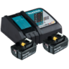 Pack 2 batteries BL1850 + chargeur DC18RC en boite carton