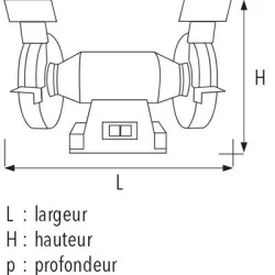 Touret à meuler Expert TM200 monophasé 230V