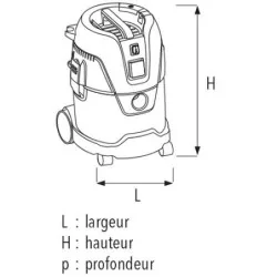 Aspirateur eau et poussières DCP 25
