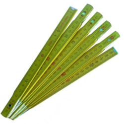 Mesure bois 2m ressort laiton