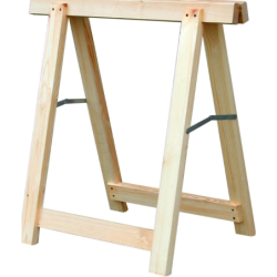 Tréteau bois renforcé lourd 80 cm 80x80 verni vissé - l'unité