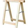 Tréteau bois renforcé lourd 80 cm 80x80 verni vissé - l'unité