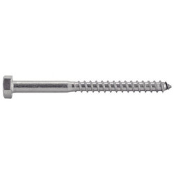 Vis à bois tête hexagonale tirefond inox A2 DIN 571 M10x50 - boîte de 50
