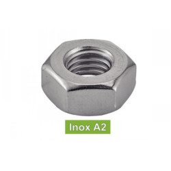 Ecrou hexagonal DIN 934 inox A2