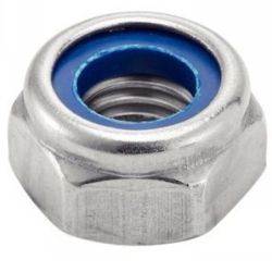 Ecrou hexagonal autofreiné indesserable DIN985 inox A2