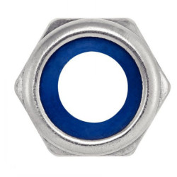 Ecrou hexagonal autofreiné indesserable DIN985 inox A2