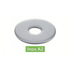Rondelle plate extra large type LL inox A2 NFE 25513