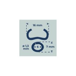 Agrafes omega 16 verte boite de 1250