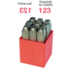 Chiffre à frapper endroit 9 chiffres