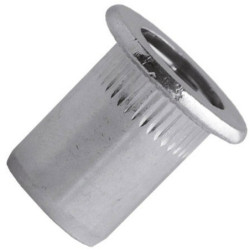 Écrou aveugle cranté acier tête plate