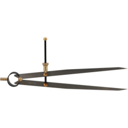 Compas droit à ressort acier pointe sèches serrage rapide 250 mm