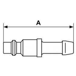 Insert rapide air comprimé ISO 6150B IRP08 pour tuyau flexible D. 13 mm