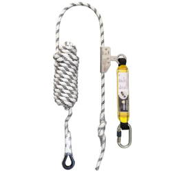 Antichute mobile sur corde diam 12mm lg 10m avec absorbeur