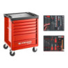 Servante d'atelier M3 + 6 modules mousse 122 outils