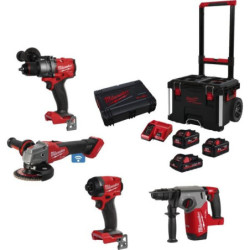 Power pack 4 Outils 18V M18FFD3 + M18 FID3 + M18 FHX + M18 FSAG125X + Trolley