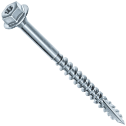 Vis bois Rocket Tirefond tête hexagonale Torx acier Zingué filetage partiel M10x360