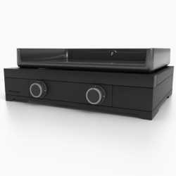 Plancha modern gaz 60 châssis acier noir -