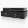 Plancha modern gaz 60 châssis acier noir -