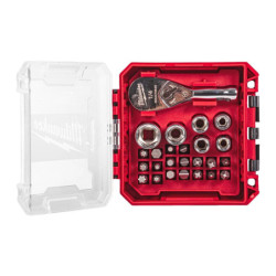 Coffret clé à cliquet compact 1/4 25 pièces