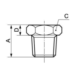 Réduction mâle conique femelle cylindrique A4