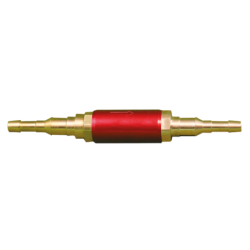 Raccord stop-feu acétylène rouge diam mixte 6 et 10mm