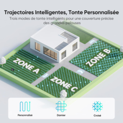Robot tondeuse S4 Lidar 1000 M² 18 cm largeur de coupe 2 roues motrices pente max 42 %