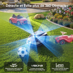 Robot tondeuse S4 Lidar 1000 M² 18 cm largeur de coupe 2 roues motrices pente max 42 %
