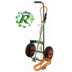 Kit désherbeur thermique avec chariot roues gonflables