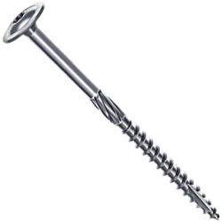 Vis bois Rocket charpente tête fraisée Torx acier Zingué filetage partiel