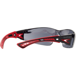 Lunette de sécurité RUSH+ fumée traitement Platinum Rouge Noir