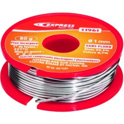 Etain soudure diam 1mm 80 g - la bobine
