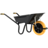 Brouette Aktiv Premium 100 litres peinte roue increvable charge utile 150 kg