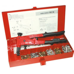 Coffret métal go-360 avec 300 écrous de M3 à M6 + pince à sertir