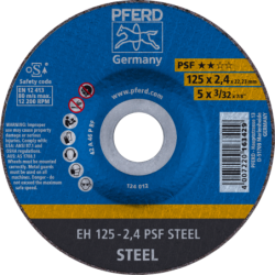 Disque à tronçonner acier PSF EH 125-2,4 a46P PSF/22,23