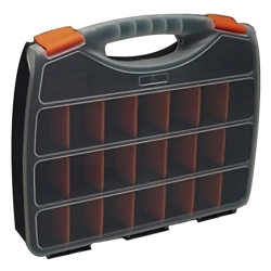 Malette polypropylène 18 séparateurs amovibles 50x265x320mm