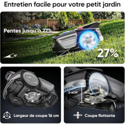 Robot tondeuse V1 300 M² pente max 27 %
