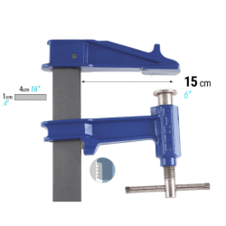 Serre joint à pompe saillie 150 mm