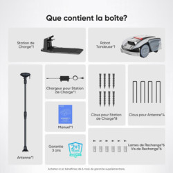 Robot tondeuse S3 800M² Largeur de coupe 20 cm Pente maximum 45 %