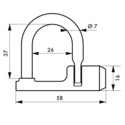 Cadenas droit vis triangle 329C