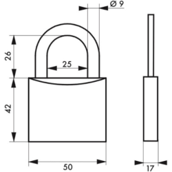 Cadena Mach 1 acier avec 2 clés