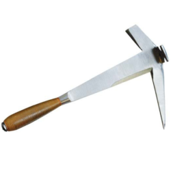 Marteau de couvreur à droite forge manche cuir